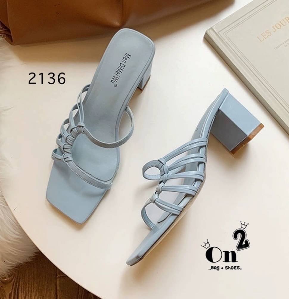 แบบใหม่พร้อมส่ง...รองเท้าส้นสูงสวมหน้าดีไซน์หนังสานงานเรียบเก๋สีพาสเทลสวยๆพร้อมส่ง3 สี