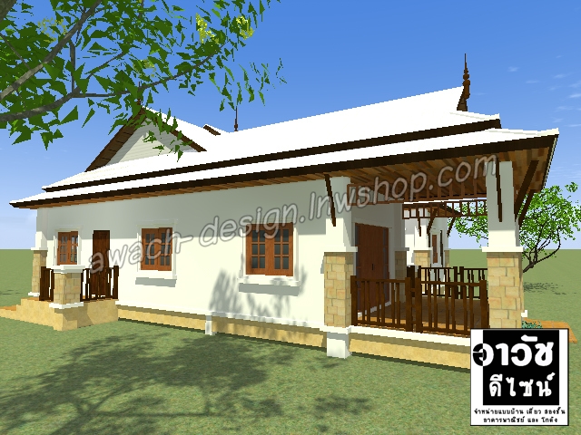 C0201 แบบบ้านชั้นเดียว 3 ห้องนอน