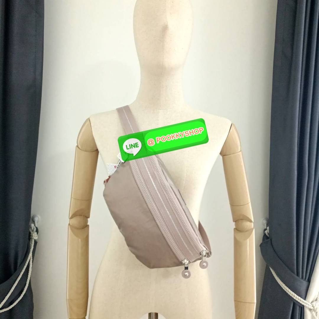 KIPLING YASEMINA Fanny Pack ซับในสีพื้น หัวซิปโลหะไม่มีอักษรแบรนด์ กระเป๋าคาดอกหรือคาดเอว วัสดุด้านนอก Nylon +polyester