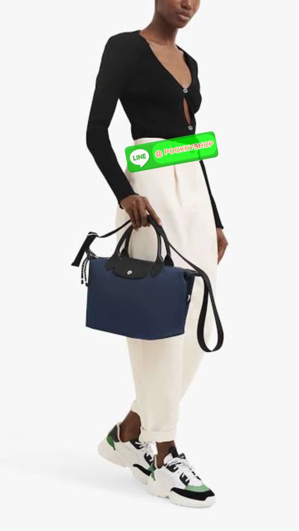 LONGCHAMP LE PLIAGE ENERGY MEDIUM HANDBAG 🔖กระเป๋าสะพายไหล่/ถือ คอลเลคชั่นใหม่สไตล์เรียบหรู ขนาดกลางจุของได้เยอะ