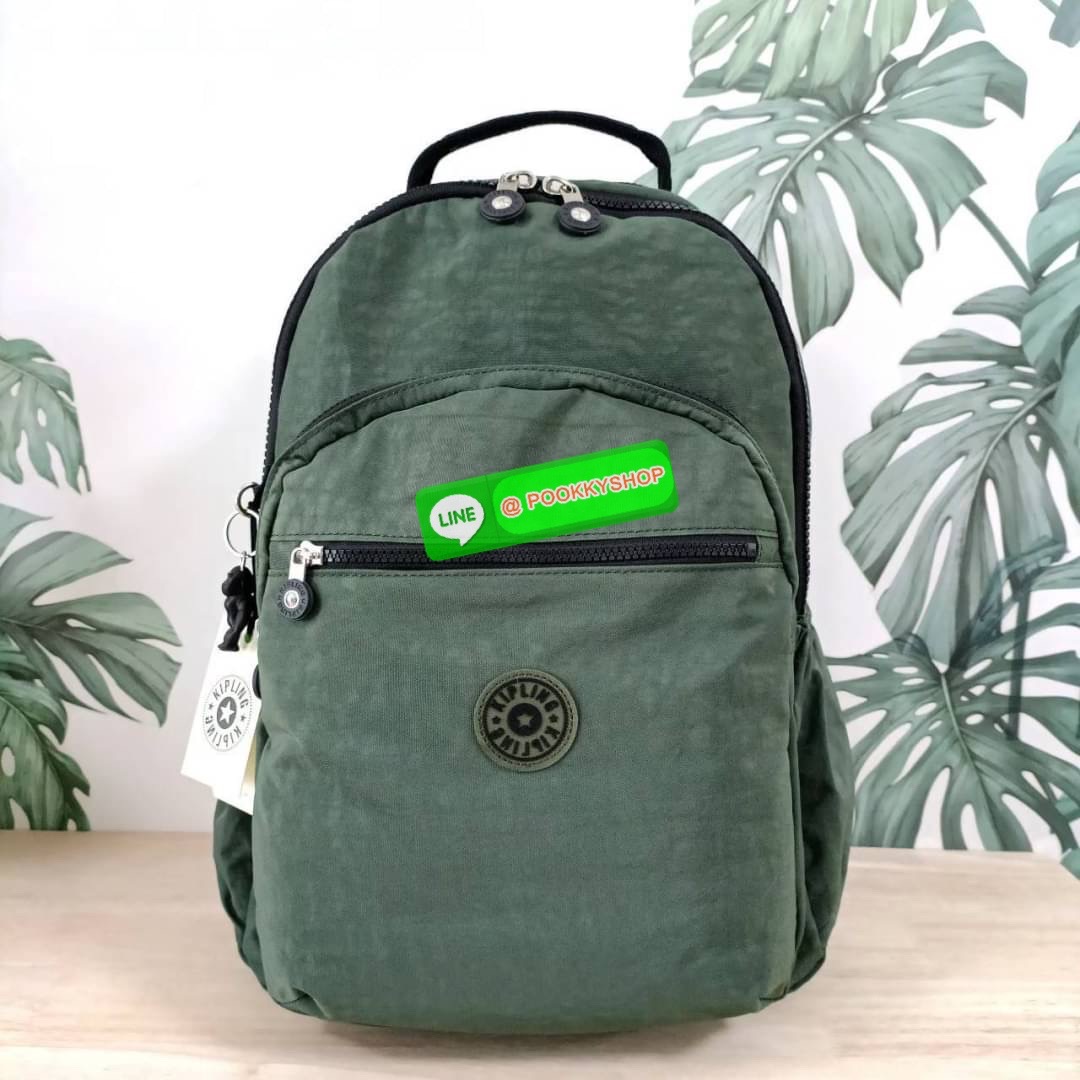 KIPLING Seoul Large 15" Laptop Backpack กระเป๋าเป้สะพายหลัง วัสดุด้านนอก Nylon ซับใน Polyester รุ่นใหม่เหมาะสำหรับเดินทางระยะสั้น จะซื้อใช้เองหรือมอบเป็นของขวัญก็สวยถูกใจผู้รับค่ะ💖