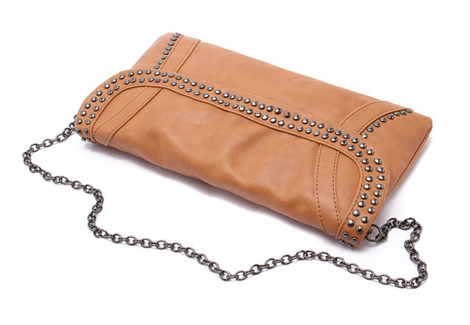 กระเป๋า Clutch มือ TONI BIANCO แบรนด์สุดหรูออสเตรเลีย สีน้ำตาล หนังหรูสุดนุ่ม สายโซ่ ถอดใส่ได้คะ