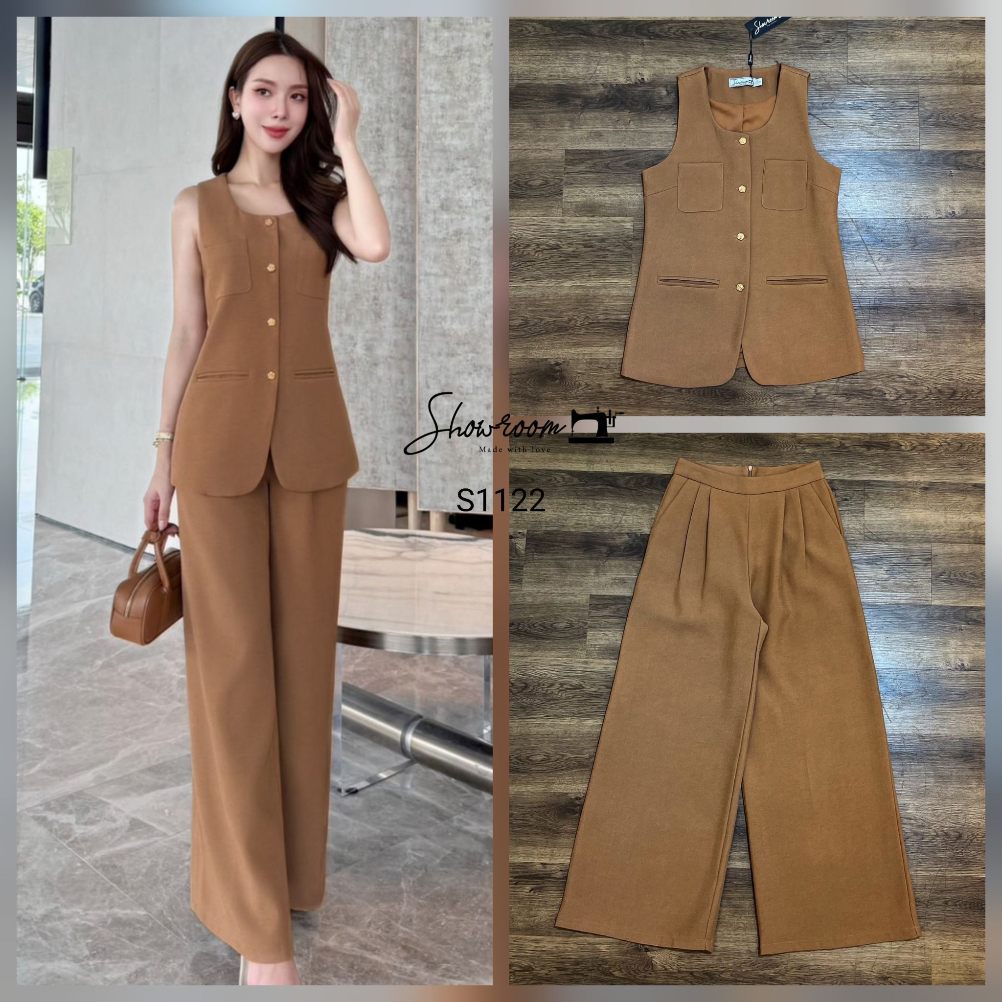 ชุดเซทแฟชั่น ชุดเซ็ทผ้าดีมาก บุซับ อัดกาว เสื้อ+กก.ขายาว ตัวเสื้อคัตติ้งเนี้ยบ