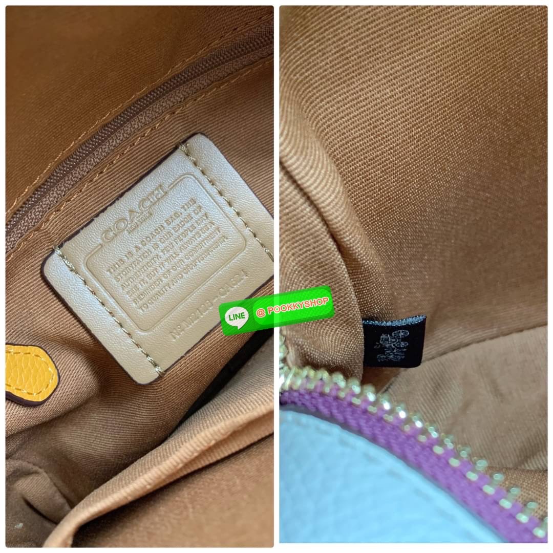 COACH MINI COURT BACKPACK WITH RAINBOW COACH ((CA624)) 🌈ต่อกันเลย สวยกันก่อน วางน้องไม่ลงเลยจริงๆค่าา😍 พร้อมส่ง! ยังไม่เข้าไทย กับกระเป๋าสะพายหลังแบบมีหูหิ้วในตัว บอกก่อนเลยว่าหนังของน้องทั้งนิ่ม ทั้งสวย อย่างดีเลยค่ะ
