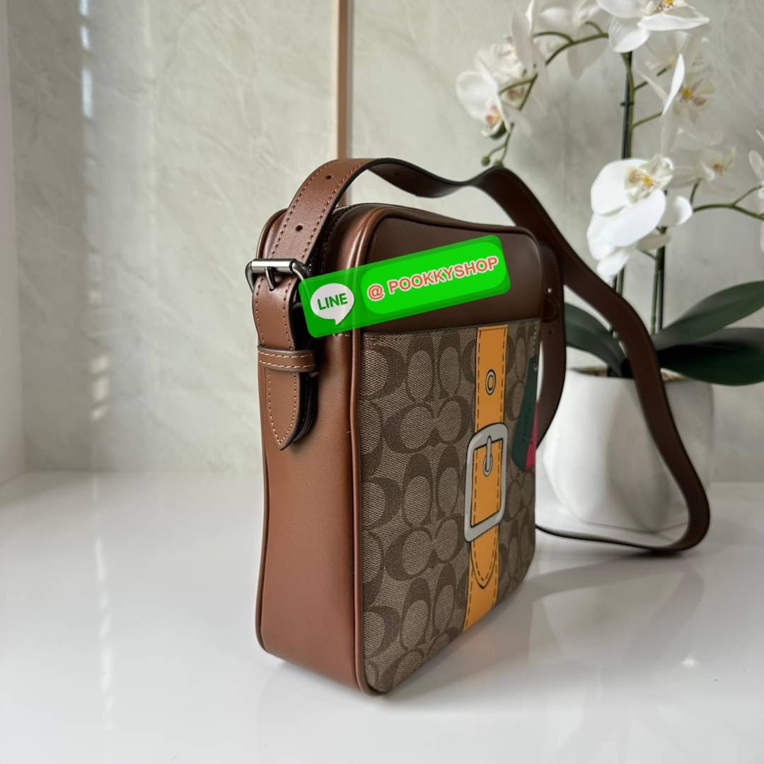 COACH Hudson Crossbody 21 In Signature Canvas With Trompe L'oeil Print (CH200)