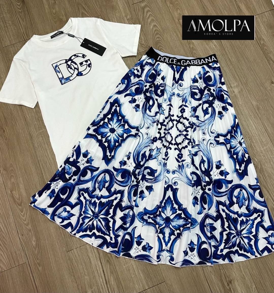 MUST HAVE！SET SKIRT DG ผ้าดีม๊ากกกกกกก 🔥🔥 พร้อมส่ง !!! SET SKIRT DG งานใหม่ชนช๊อป ผ้าดีมาก เย็นมากๆ ห้ามพลาดเลยน๊า สวยสุดๆ