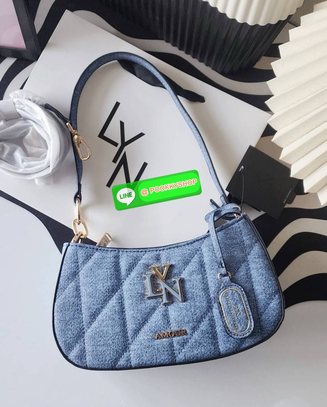 Lyn แท้ Outlet กระเป๋าลิน Lyn คล้องไหล่ได้ สะพายข้างได้