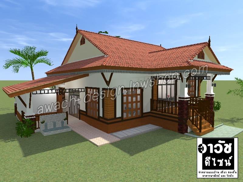 C1102 แบบบ้านชั้นเดียว 3 ห้องนอน