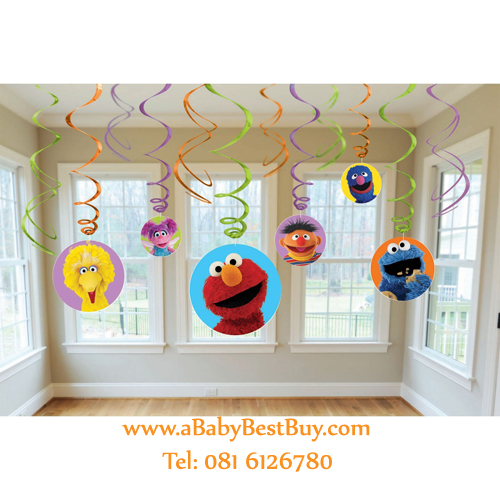 Sesame Street Hanging Swirl Value Pack (Multi-colored) Party Accessory (พร้อมส่ง)