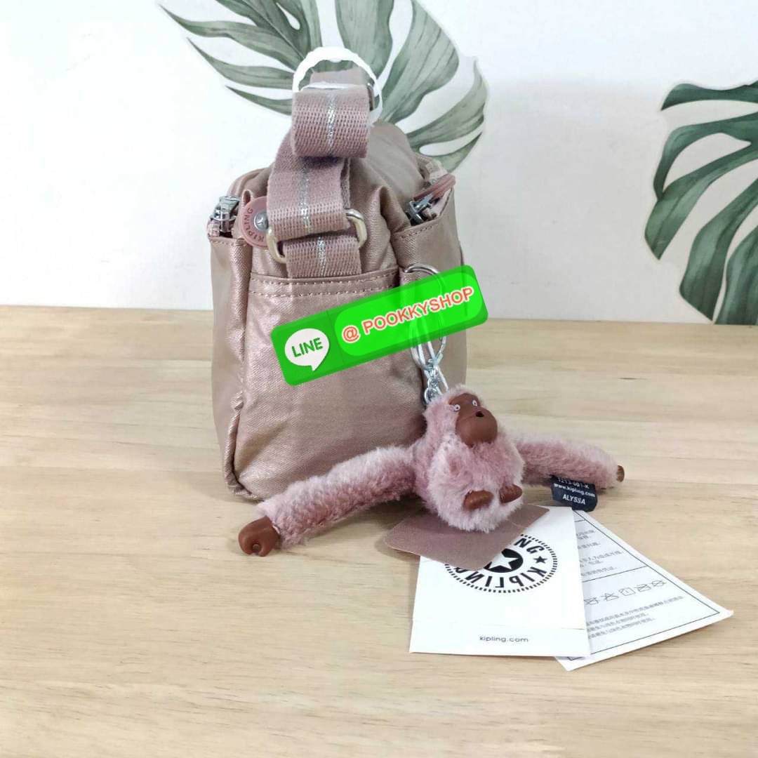 KIPLING Monkey program K16217 Seoul up sling bag รุ่น 3 ซิป สะพายข้าง ขนาดเล็กทรงสี่เหลี่ยมผืนผ้า วัสดุ Nylon 100% หลากหลายฟังก์ชั่นใช้งาน ครบครันในใบเดียว