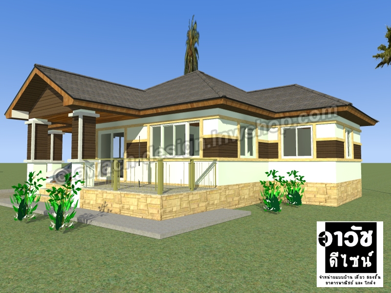 B111 แบบบ้านชั้นเดียว 2 ห้องนอน