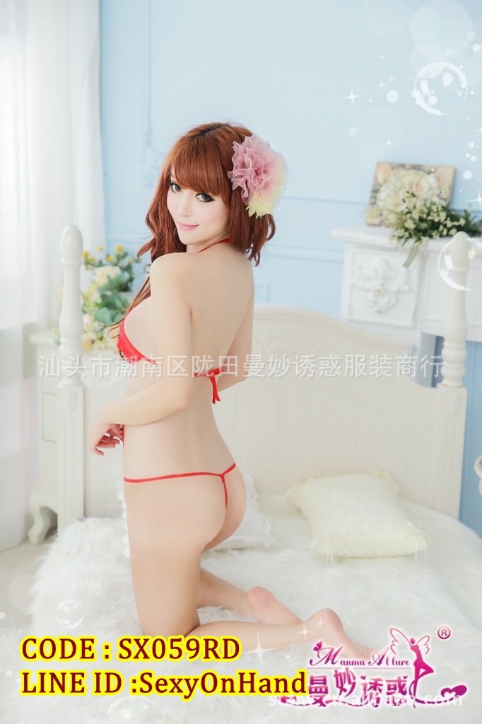 ชุดนอน เซ็กซี่ ชุดนอนวันพีซ ลูกไม้ซีทรู สีแดงสด แต่งสายไขว้ด้านหน้า เว้าร่อง อก แบบเปรี้ยว จี๊ดส์ สีสันแซ่บสะใจ เนื้อลูกไม้ เนียนนุ่ม สวมใส่สบายมากๆคะ