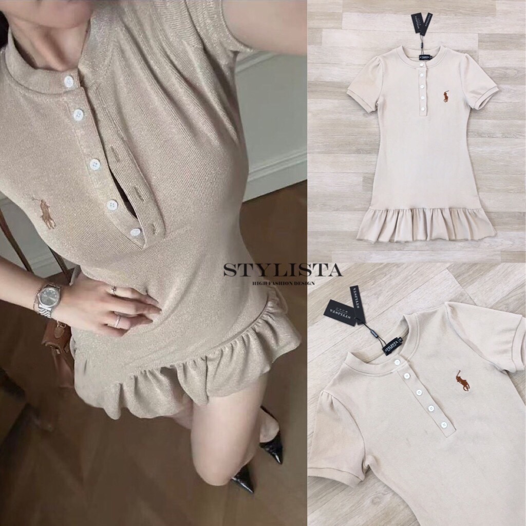 เดรสแฟชั่น เดรสคอปกแต่งกระดุม ลุคสวยสุภาพ แต่ยังแอบมีความคิวท์!