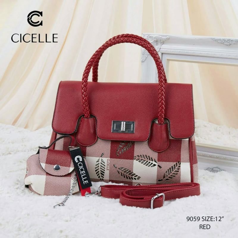 MS199 CICELLE Style My Authentic Brand พร้อมส่ง !!!! กระเป๋าสะพาย CICELLE (ซี-เซล) ใบใหญ่ รุ่น Limited Edition !!! แบรนด์แท้ 100% ค่ะ ,, สไตล์ Modern Luxury งานหนัง PU แท้ ลายใบไม้สลับประกายเพชร งานสวยปั๊มเป๊ะทุกจุดอย่างดีค่ะ อะไหล่เงินเคลือบสารกันสนิม ไม