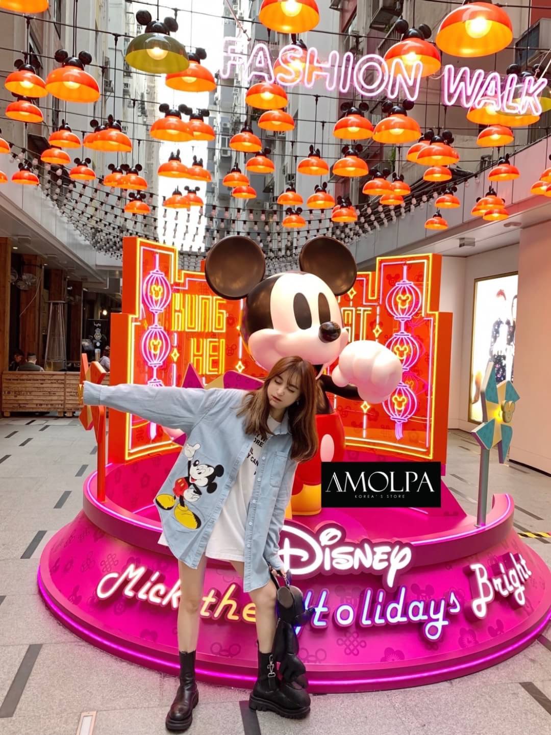 Detail พร้อมส่ง เสื้อยีนส์แท้แขนยาว MICKEY ตามแบบแท้ ใส่สบาย ชนช๊อป ใส่แล้วไม่ร้อนนะคะ จะใส่เดี่ยวๆหรือใส่คลุมเป็นตัวด้านนอกก็ชิคคคคมากกก ไม่มีถือว่าพลาดมากค่ะ