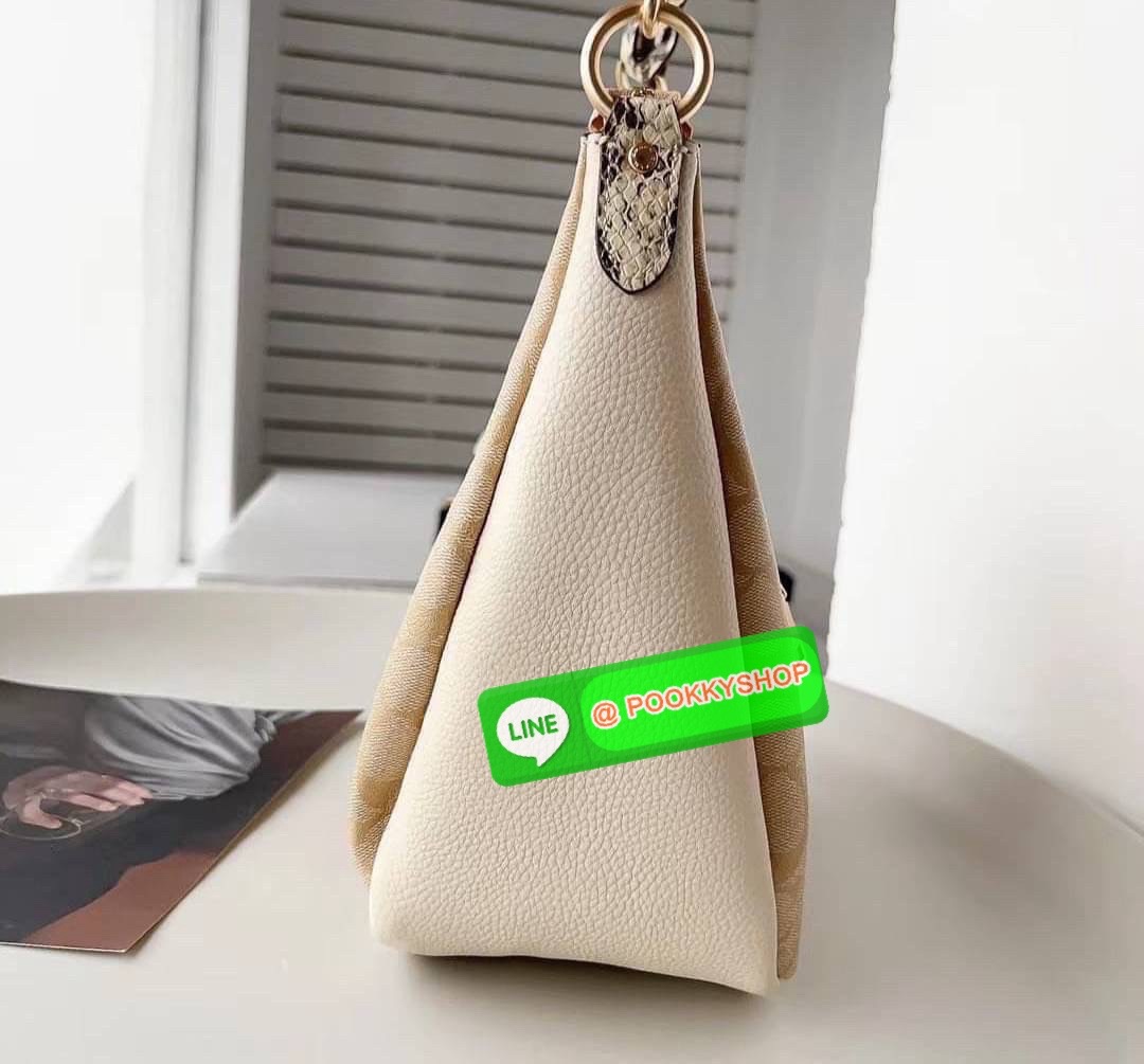 Coach C9190 Jules Hobo Shoulder Crossbody bag Refined pebble leather Inside zip and multifunction pockets Zip-top closure, fabric lining Detachable handle with 11" drop Outside zip pocket