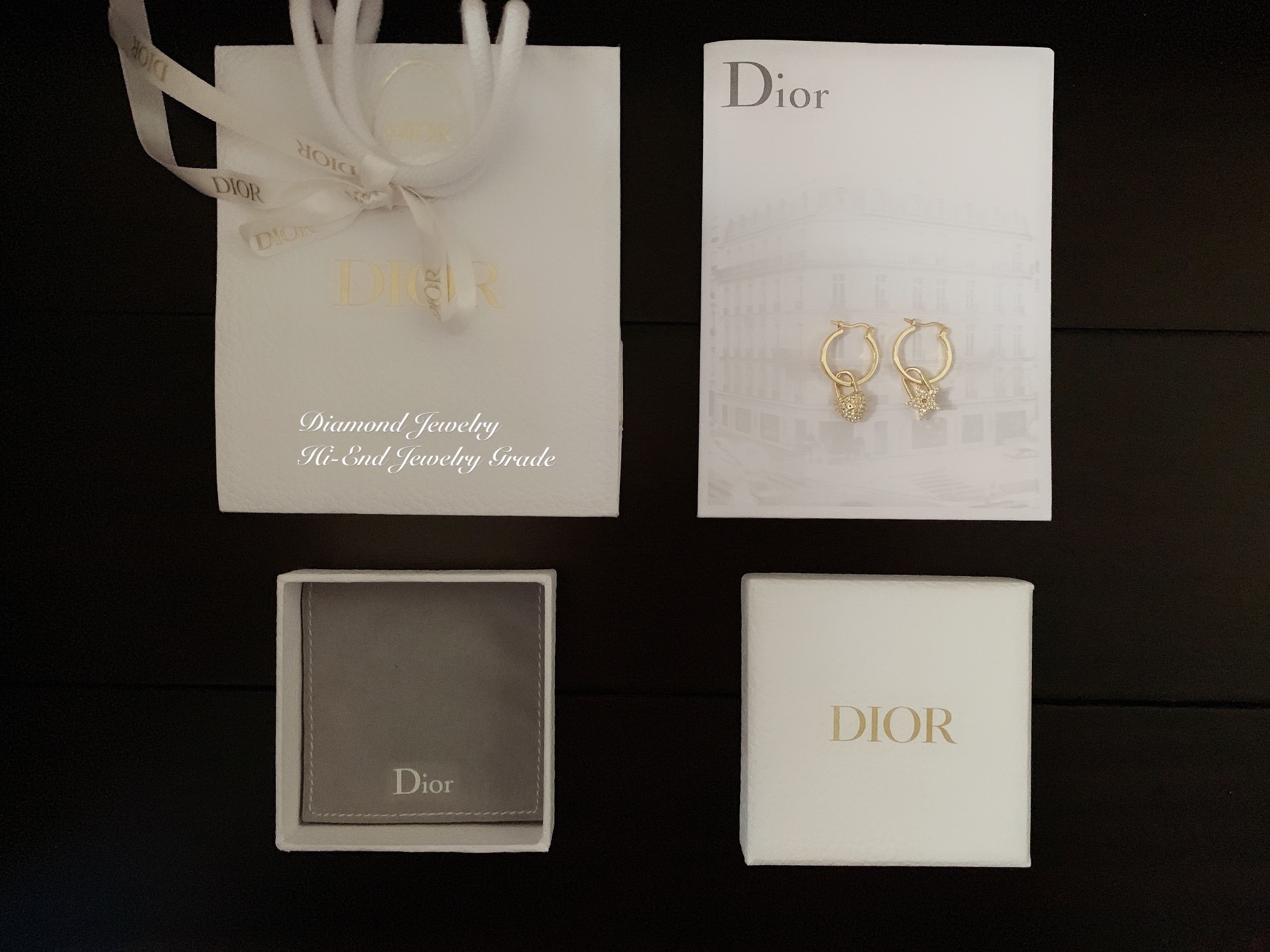 Super Hi-End Quality !!!! ((งาน 1:1 เหมือนในช็อปมากที่สุดในท้องตลาด)) Christian Dior Earring ต่างหูดิอองาน 1:1 เหมือนของแท้เป๊ะๆค่ะ รับรองงานสวยมากกกกก ดูหรู ดูผู้ดีสุดๆ งานดี เพชรคุณภาพดีมากๆมากๆคะรับประกันความพอใจเลยค่ะ ตัวเรือนสีทองเงา งาน laser stamp