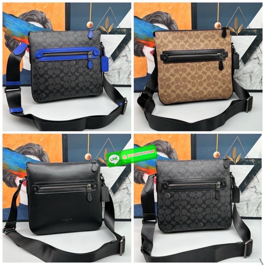 🎒 Coach CR747 – Houston Flight Bag in Signature Canvas เท่ เนี้ยบ พร้อมลุยในทุกวัน กับทรง Messenger ที่ใช้งานง่ายที่สุด 🖤 รุ่นนี้เท่มาก! สะพายแล้วหล่อขึ้นอีก 3 ระดับ Coach CR747 – Houston Flight Bag รุ่นขายดีสาย Messenger สะพายข้างได้พอดีต