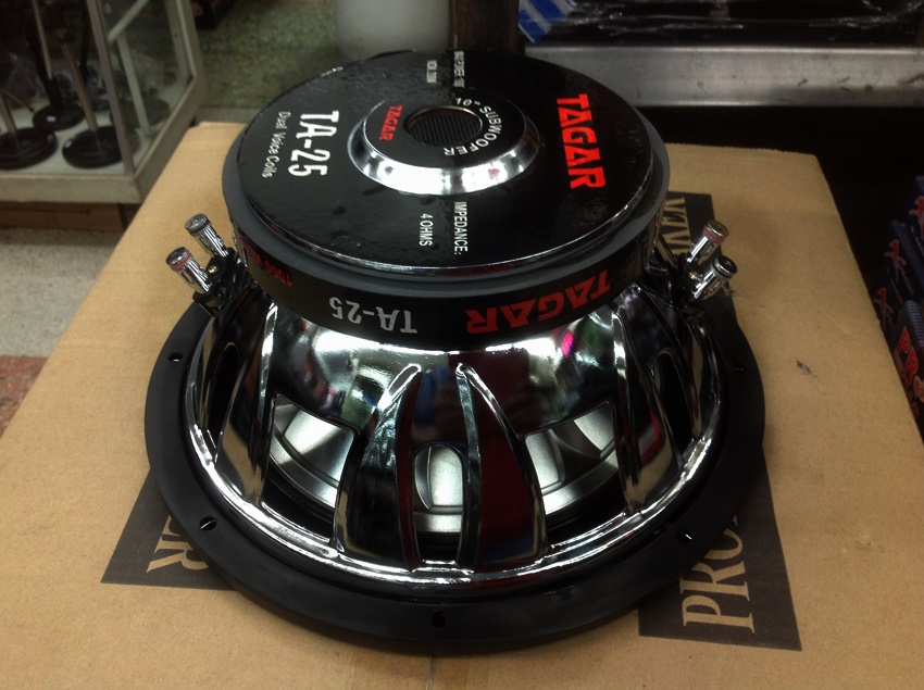 ลำโพงรถยนต์ ซับวูฟเฟอร์ 10 นิ้ว 1000W ว้อยคู่ แม่เหล็ก 1 ชั้น ยี้ห้อ TAGAR (จำนวน 2 ดอก)