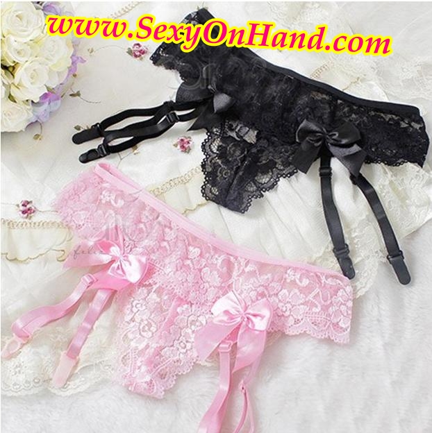 สายรัดถุงน่อง เซ็กซี่ เนื้อผ้า ลูกไม้ สีขาว แต่งริบบิ้น ขาว แบบเซ็กซี่ เข้าได้กับทุกชุดเลยคะ