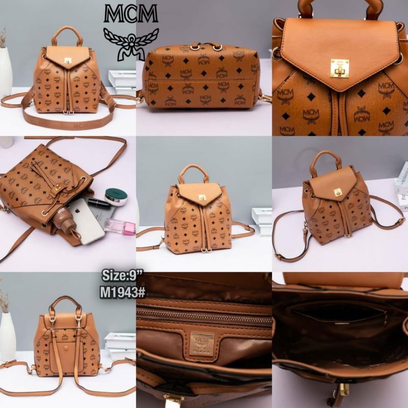 กระเป๋าเป้ MCM งานพรีเมี่ยม ปั้มครบ พร้อมถุงผ้า