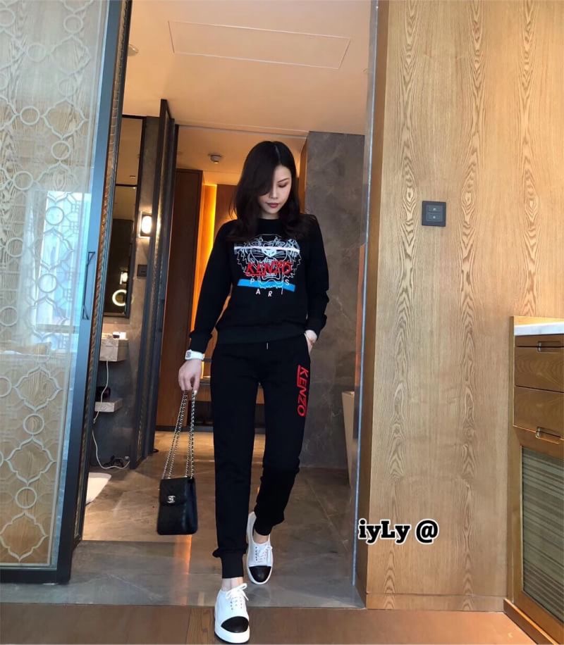 NEW !! งานSet 2 ชิ้น เสื้อ+กางเกงงาน brand 🐯KenZo ตัวเสื้อแขนยาว แต่งปักรูปเสือ ปักอักษร KENZO พร้อมสกีนลาย งานสวย มาคู่กางเกงขายาว เอวยืด เนื้อผ้า คอตตอน เนื้อนิ่ม อย่างดี งานดูดี เกินราคา สาวๆห้ามพลาดนะคะ งาน ป้าย Tag KENZO จร้า