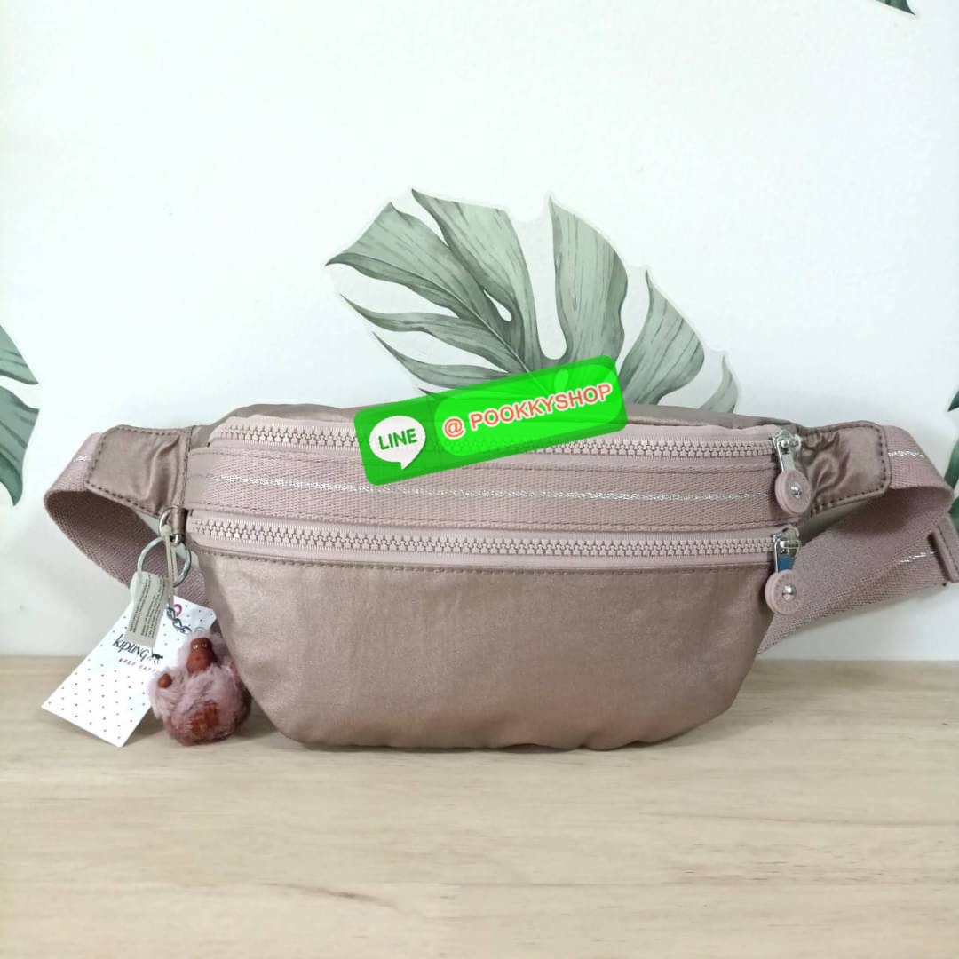KIPLING YASEMINA Fanny Pack ซับในสีพื้น หัวซิปโลหะไม่มีอักษรแบรนด์ กระเป๋าคาดอกหรือคาดเอว วัสดุด้านนอก Nylon +polyester