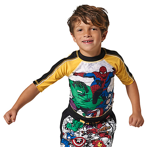ฮ Marvel's Avengers Rash Guard for Boys from Disney USA ของแท้100% นำเข้า จากอเมริกา (Size 7/8)
