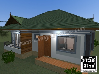 B120 แบบบ้านชั้นเดียว 2 ห้องนอน