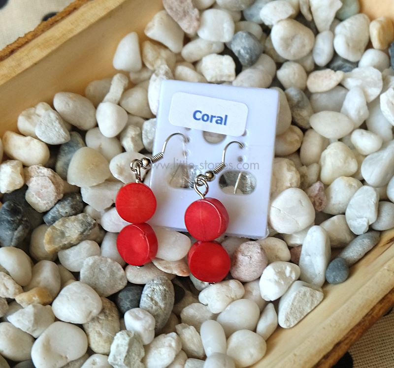 ++ ต่างหู Coral (dyed) ปะการัง (ย้อมสี) ++