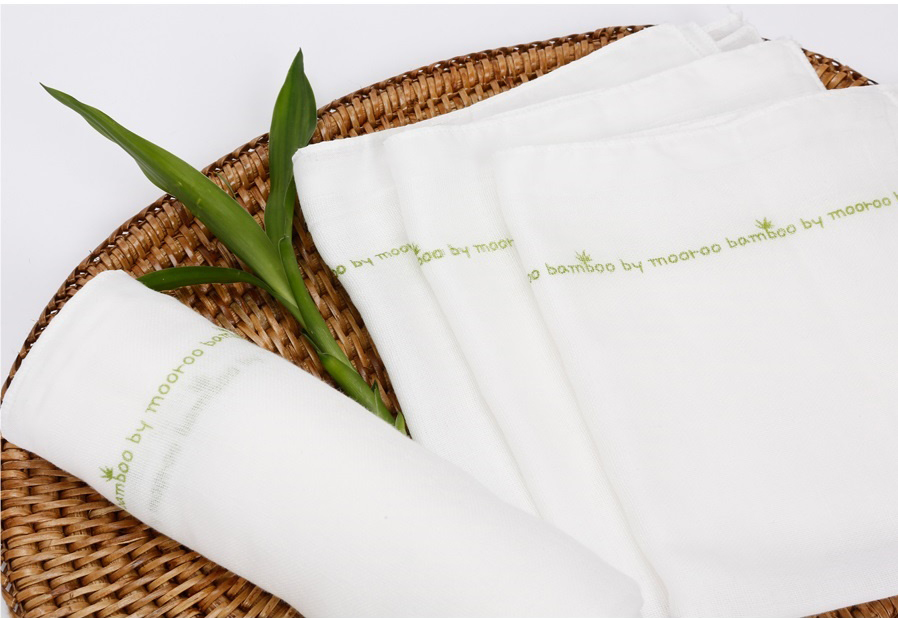 Mooroo ผ้าอ้อม มัสลินแบมบูเยื่อไผ่