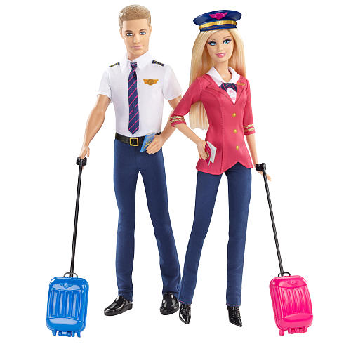 z Barbie Careers Airplane Pilot Dolls Giftset, Barbie and Ken 2-Pack ของแท้100% นำเข้าจากอเมริกา