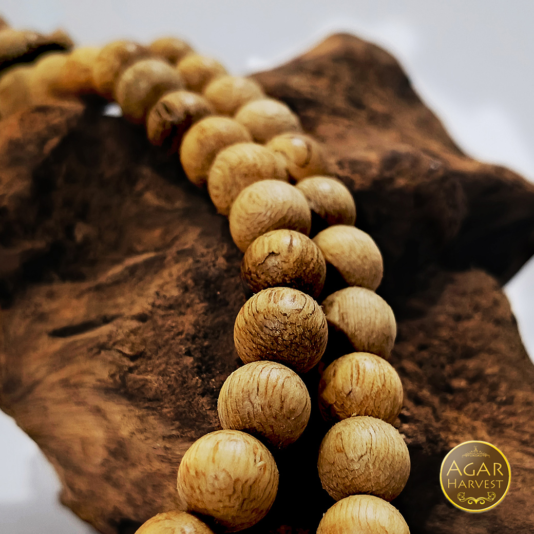 สร้อยคอ ลูกปัด ลูกประคำ มาลา จากแก่นไม้หอมกฤษณา Agarwood Beads Necklace (108 Beads) 8mm / Mala, Rosary 1 Unit