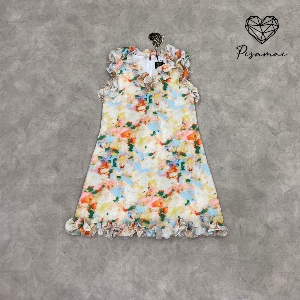 เดรสคอวีตังสั้นแต่งระบายมาในสีสันสดใสหลากสีพาสเทล