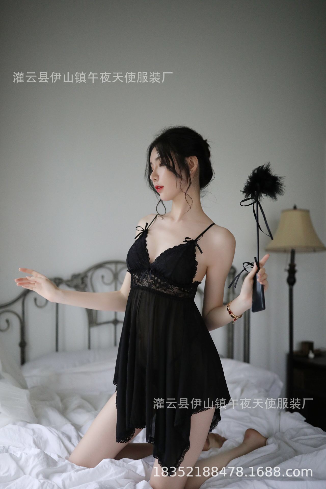 ชุดนอนเซ็กซี่ ชุดนอนซีทรู แต่งลูกไม้ ช่วงอก ชายเล่นระดับ เนื้อผ้าเกรดพรีเมี่ยม ทิ้งตัว สวยหรู มากคะ +G-string เข้าชุดคะ สำเนา