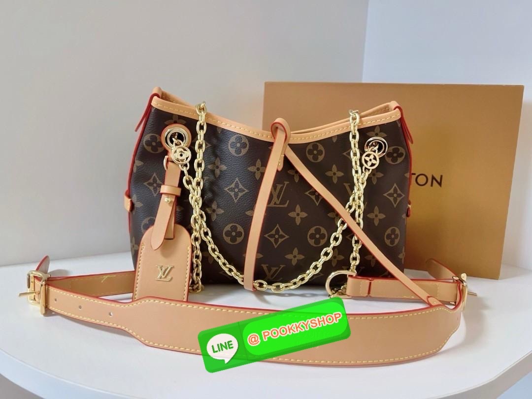 หมดรอบนี้ไม่เข้าแล้วน๊าาราคาดีงาม! LOUIS VUITTON CARRYALL BB BAG((VIP gift ตปท.)) 🔖พร้อมส่ง! ใบกลางกำลังดี พกพาได้ทุกๆวัน ไม่ใหญ่เกินตัวไปค่ะ หนังแท้ หนังนิ่มสวย น้ำหนักเบา! 🔖สายสะพายรุ่นใหม่นี้แบบอะไหล่ทองลายโซ่สวยมากๆ ต่อสายแบบหนังค่ะ