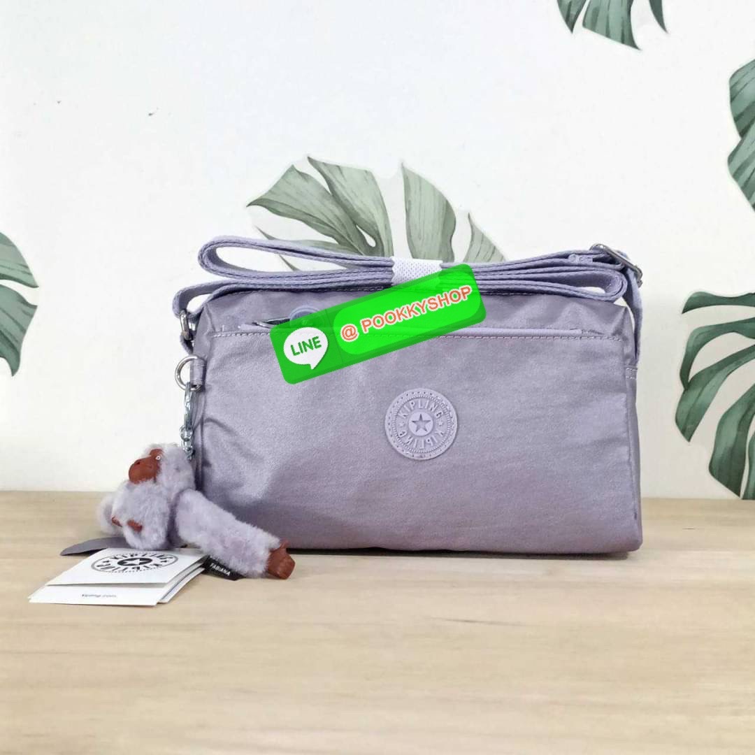KIPLING Monkey program K16217 Seoul up sling bag รุ่น 3 ซิป สะพายข้าง ขนาดเล็กทรงสี่เหลี่ยมผืนผ้า วัสดุ Nylon 100% หลากหลายฟังก์ชั่นใช้งาน ครบครันในใบเดียว