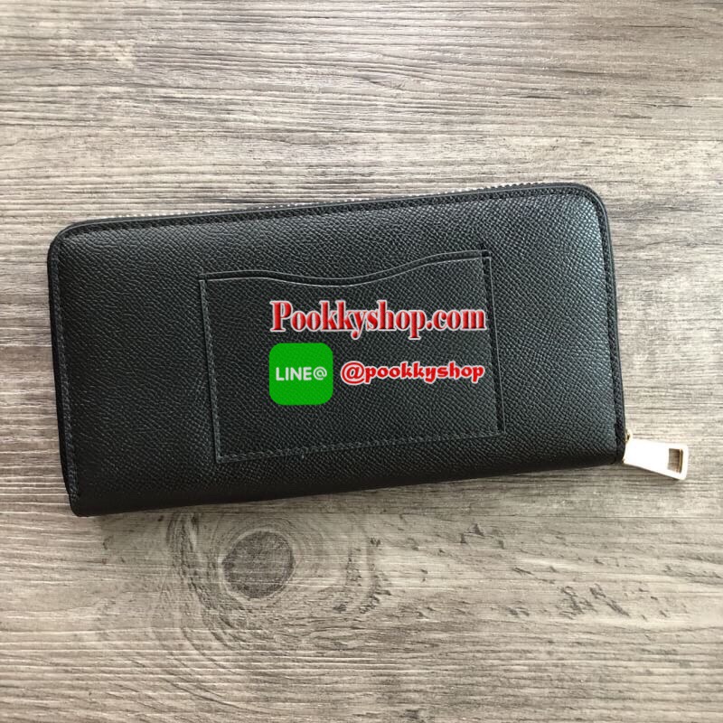 COACH Women Accordion Zip Wallet in Embossed Textured Leather กระเป๋าสตางค์ใบยาว เปิด-ปิดกระเป๋าด้วยซิปรอบ ด้านในมีช่องใส่บัตร ช่องใส่ธนบัตร และช่องซิปใส่เหรียญค่ะ ด้านหลังมีช่องใส่บัตร 1 ช่อง