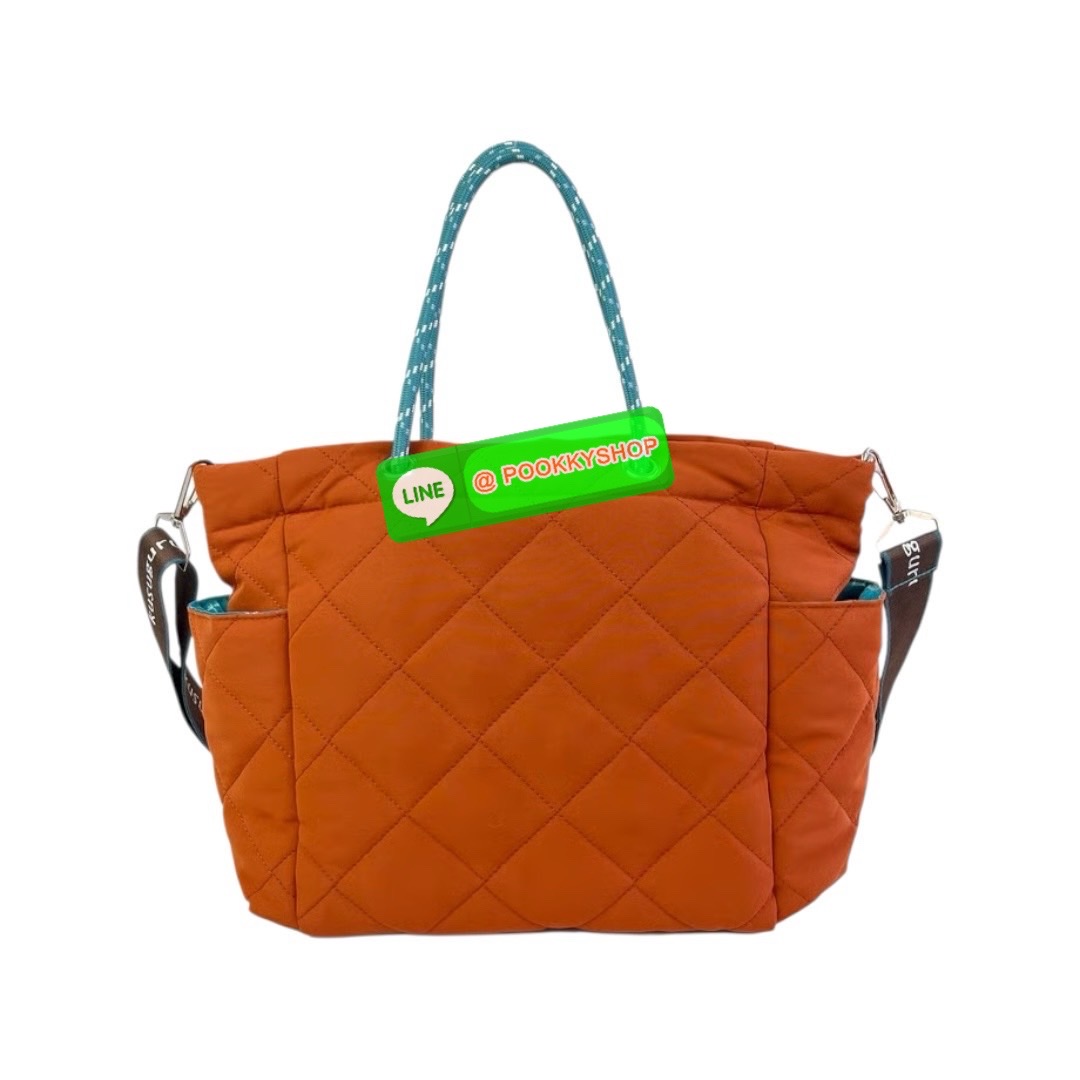 กระเป๋าโท้ท Kusuguru Japan Matilda-san กระเป๋าผ้าโพลีเอสเตอร์แบบสะพายข้างลายแมว Matilda จากคอลเลคชั่น 2025