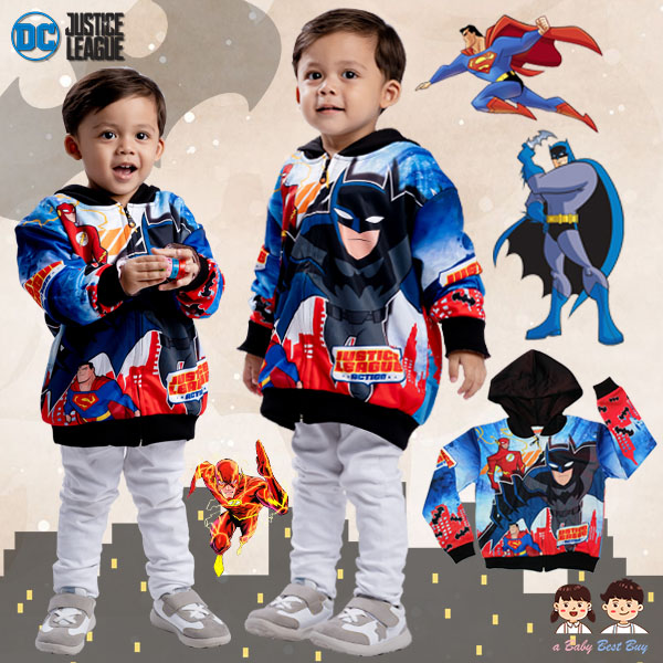ฮ " ( S-M-L-XL " เสื้อแจ็คเก็ต Justice League เสื้อกันหนาว เด็กผู้ชายสกรีนลาย จัสติซลีก รูดซิป มีหมวก(ฮู้ด) ใส่คลุมกันหนาว กันแดด สุดเท่ห์ ใส่สบาย ลิขสิทธิ์แท้ (ไซส์ S-M-L-XL )