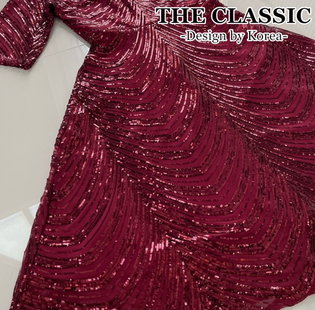เดรสแฟชั่น ชุดเดรสออกงานปักเลื่อมใช้ผ้าเนื้อดีปักด้วยเลื่อมสีเงิน