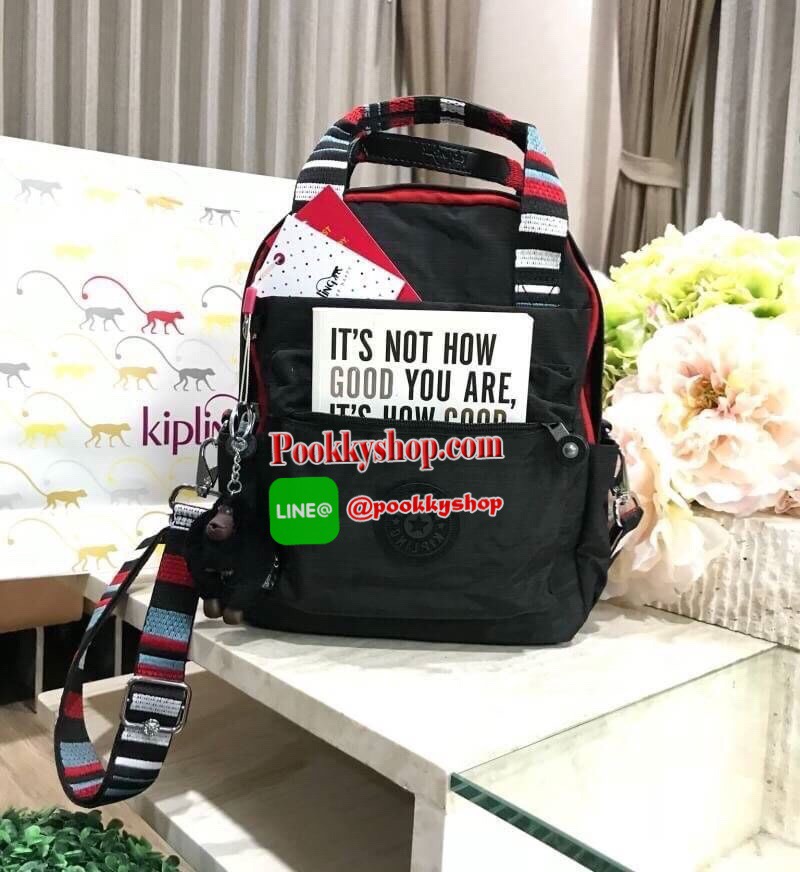 NEW ARRIVAL! KIPLING 2WAYS MINI BACKPACK กระเป๋าสะพาย 2Ways วัสดุ Nylon & Polyester 100% มีหูหิ้วปั้มแบรนด์เเละสายสะพายยาวหลากสีเลื่อนปรับได้ถอดได้ สามารถถือหรือสะพายได้หลายแบบไม่จำเจ จะสะพายไหล่ สะพายเฉียง Crossbody หรือจะคล้องสายเป็นเป้สะพายหลัง Backpac
