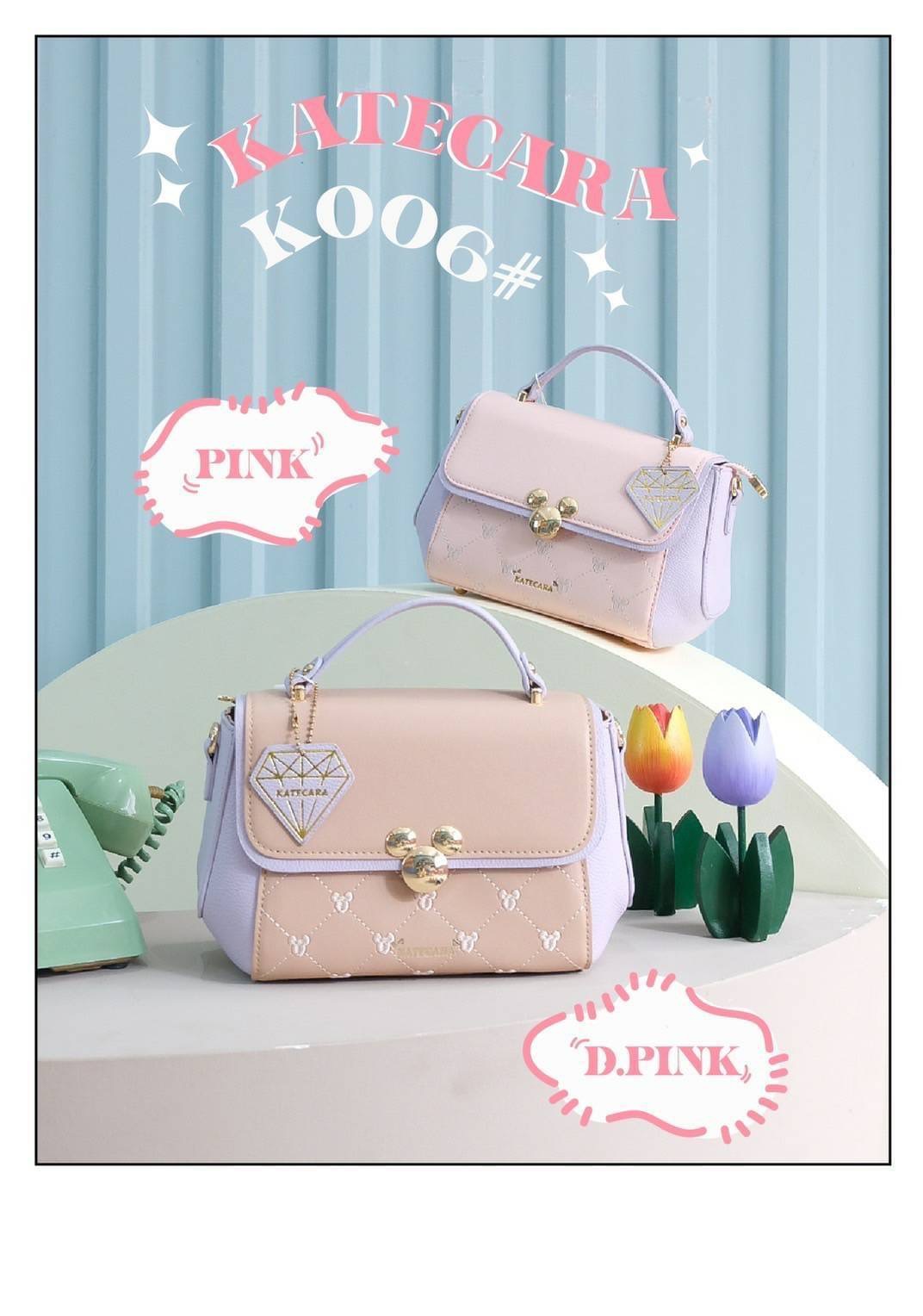 ว๊าวววๆๆ สวยมาก แบรนด์แท้ KATECARA หน้ามิกกี้ สีทรูโทน พาสเทล สวยหวานละมุล มี2 สาย งานสวยมากๆ คะ