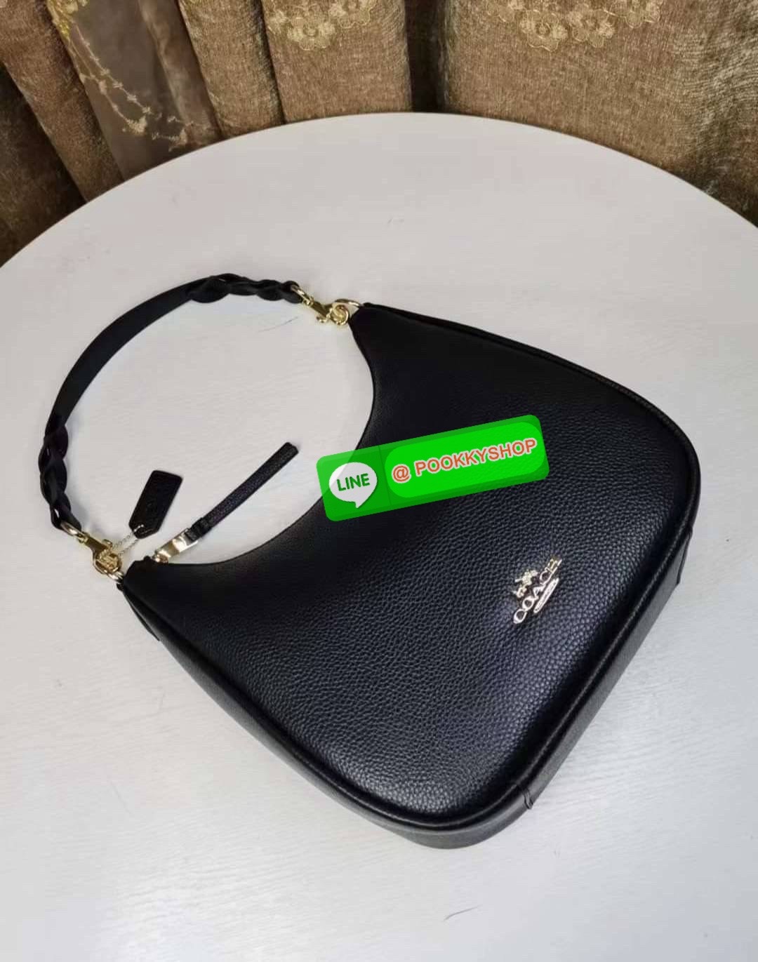 Coach C9190 Jules Hobo Shoulder Crossbody bag Refined pebble leather Inside zip and multifunction pockets Zip-top closure, fabric lining Detachable handle with 11" drop Outside zip pocket