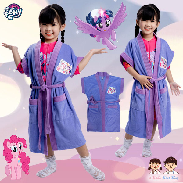 ฮ # Cover Swimming Suit - My Little Pony ชุดคลุมว่ายน้ำ เด็กผู้หญิง สีม่วง ลายม้าโพนี่ สุดน่ารัก ผ้าดี ลิขสิทธิ์ฮาสโบแท้