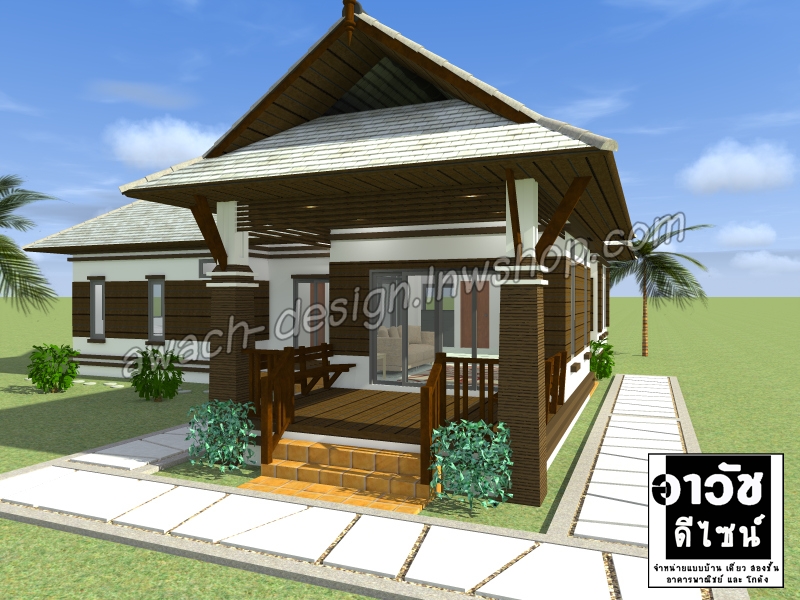 C0923 แบบบ้านชั้นเดียว 2 ห้องนอน