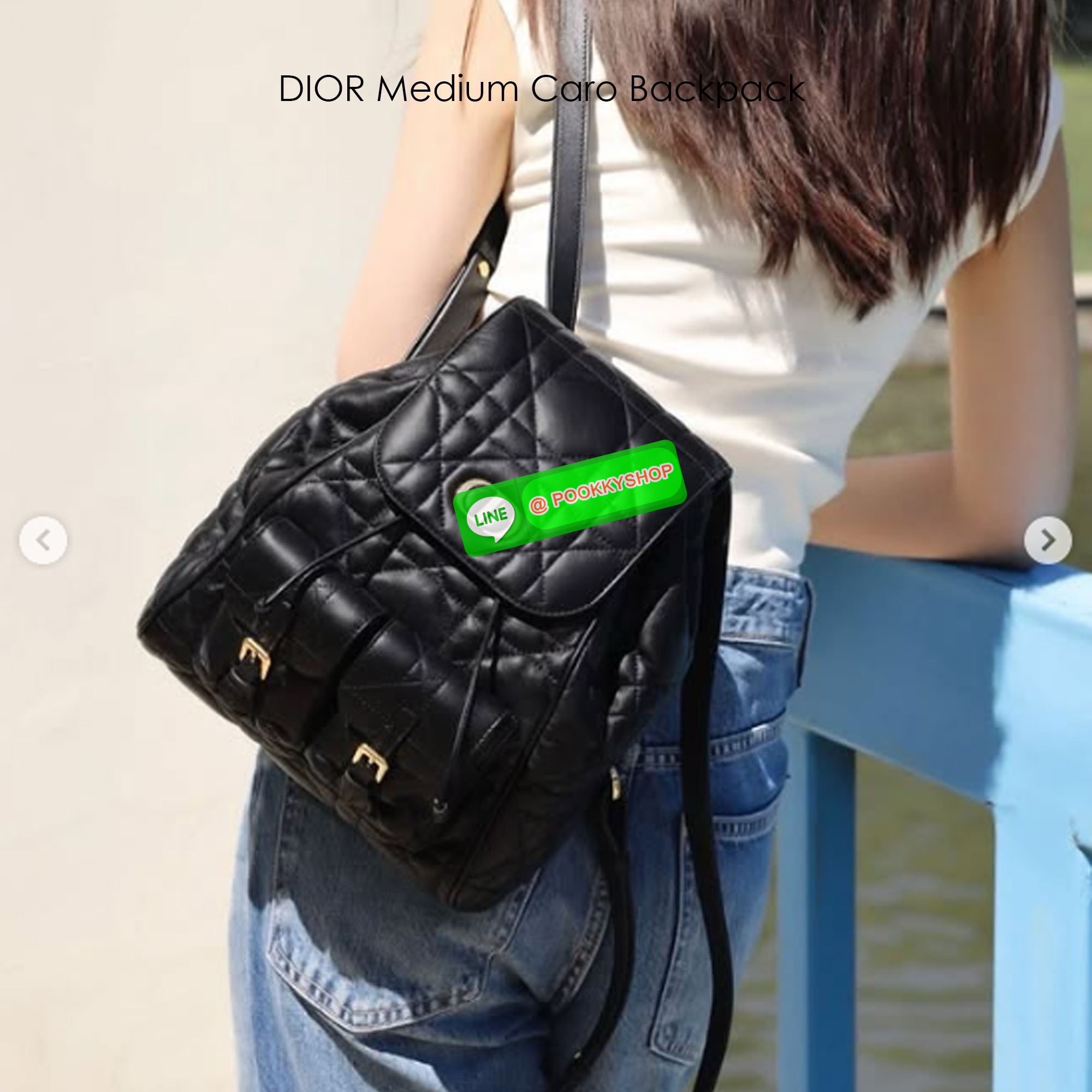 DIOR Medium Caro Backpack กระเป๋าเป้ไซส์กลาง ขนาดกำลังดีน่าใช้ หนังสวยเกินเรื่องมากๆ สัมผัสนิ่ม หรูหรา หูจับในตัวดีไซน์โค้งมนอะไหล่ทองสวยโดดเด่นไม่เหมือนใคร ที่สุดของความลัคชูต้องยกให้แบรนด์นี้ ทันสมัยและสง่างาม ราคาคุ้มที่สุดในย่านนี้บอกเลย!!