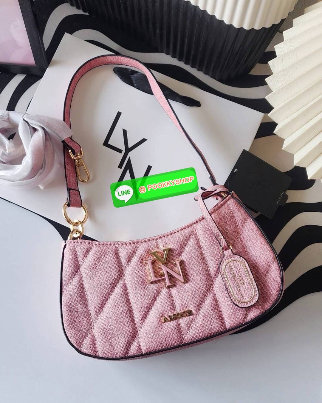 Lyn แท้ Outlet กระเป๋าลิน Lyn คล้องไหล่ได้ สะพายข้างได้