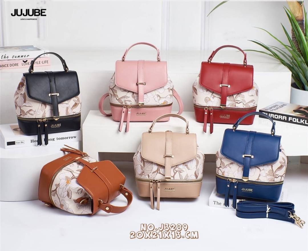 พร้อมส่ง เป้หนัง JUJUBE แบรนด์แท้ รุ่นใหม่ เป้ได้+สะพายข้างได้ ภายในกว้างจุของได้เยอะ