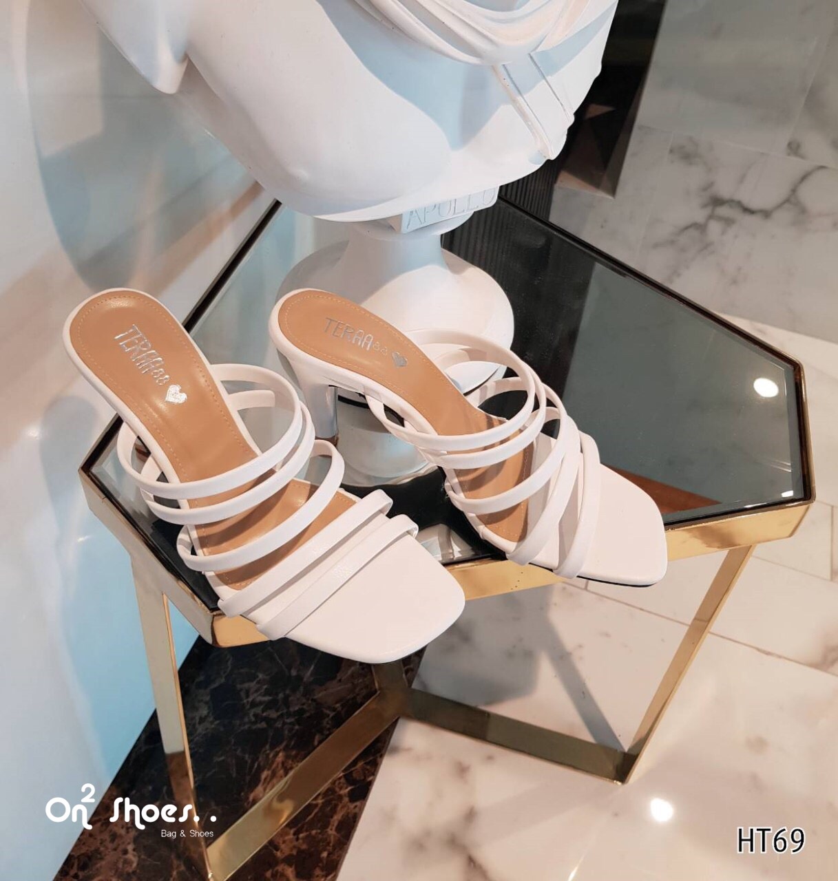 ส้นสูงแต่งสายคาดหนัง5เส้นสวยหรูดูคุณหนูคุณนายมากคะ หนังPu นิ่มใส่สบายทรงนี้ให้ลุคเซ็กซี่หน่อยๆ อย่าปล่อยให้พลาดนะคะรอบนี้